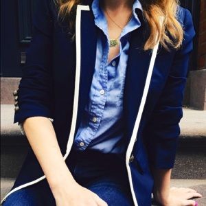 J Crew Navy Schoolboy Blazer